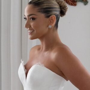 Grace flower studs earrings