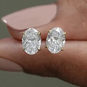 2ct Oval Shape diamond earrings